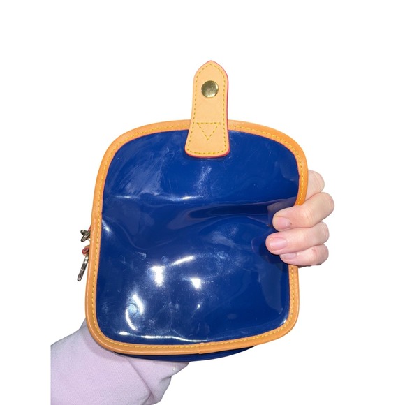 Dooney & Bourke Patent Leather Blue Wristlet Clutch Bag Set 2 Piece - Picture 9 of 12